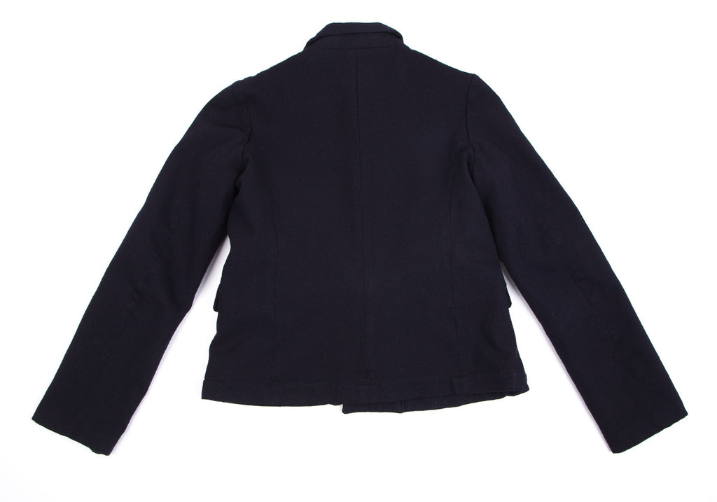 COMME des GARCONS JAPAN. Navy Dyed Polyester Jacket