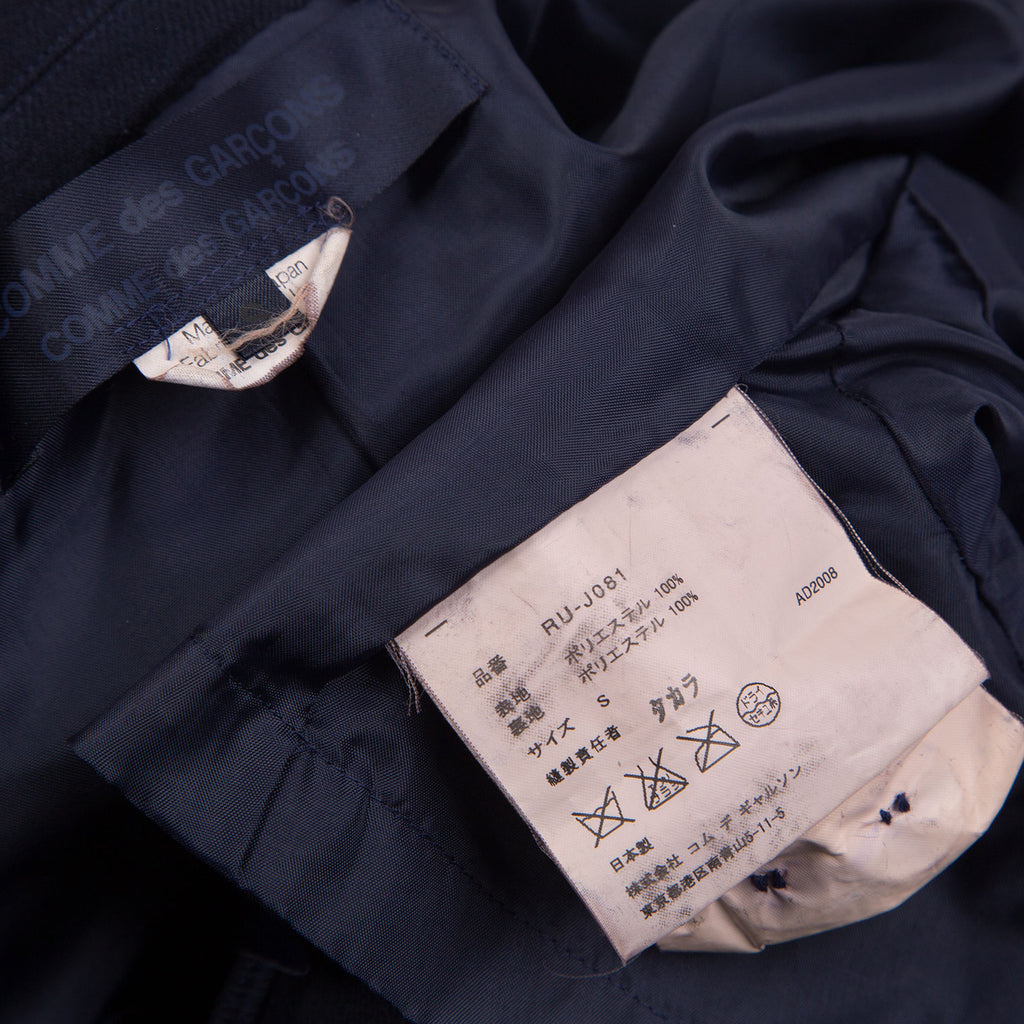 COMME des GARCONS JAPAN. Navy Dyed Polyester Jacket