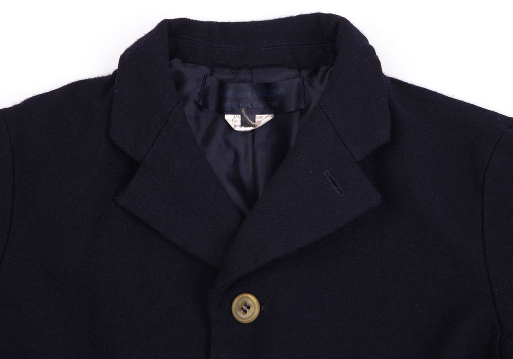 COMME des GARCONS JAPAN. Navy Dyed Polyester Jacket