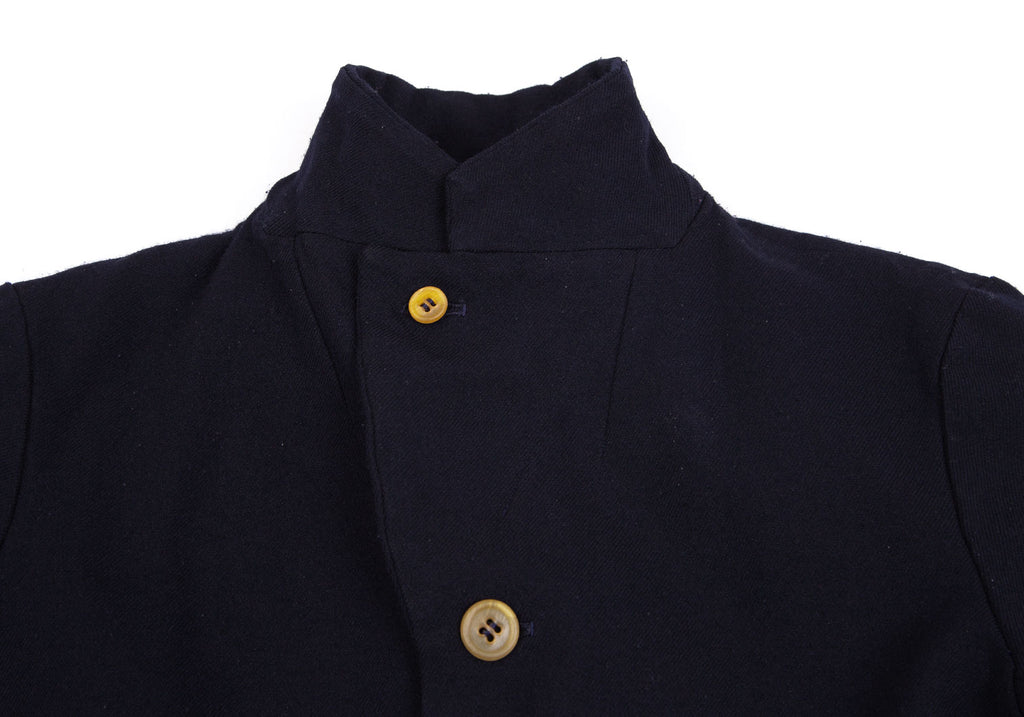 COMME des GARCONS JAPAN. Navy Dyed Polyester Jacket