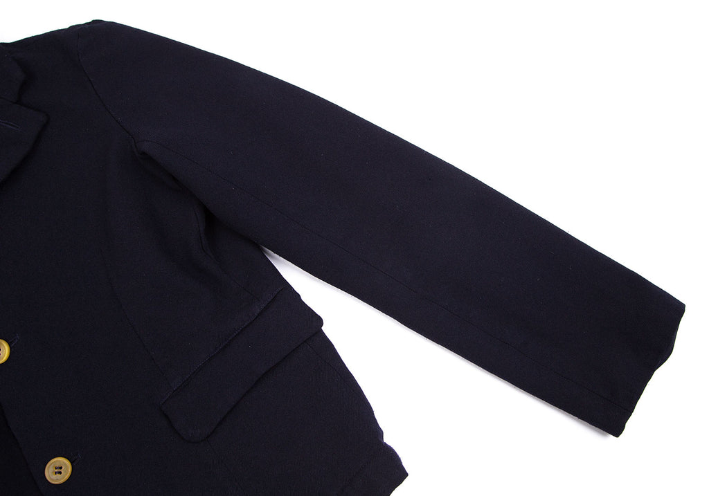 COMME des GARCONS JAPAN. Navy Dyed Polyester Jacket