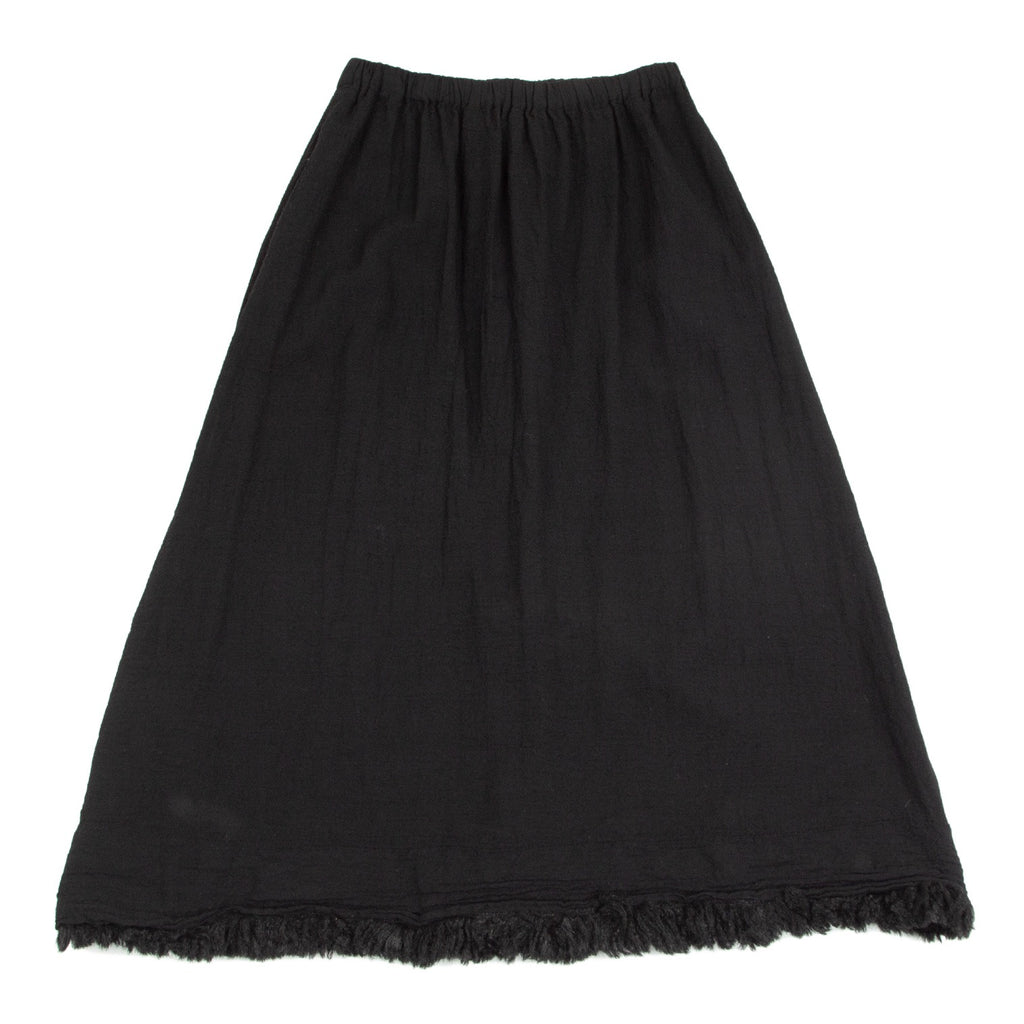 COMME des GARCONS JAPAN. robe de chambre Black Hem Faux Fur Skirt