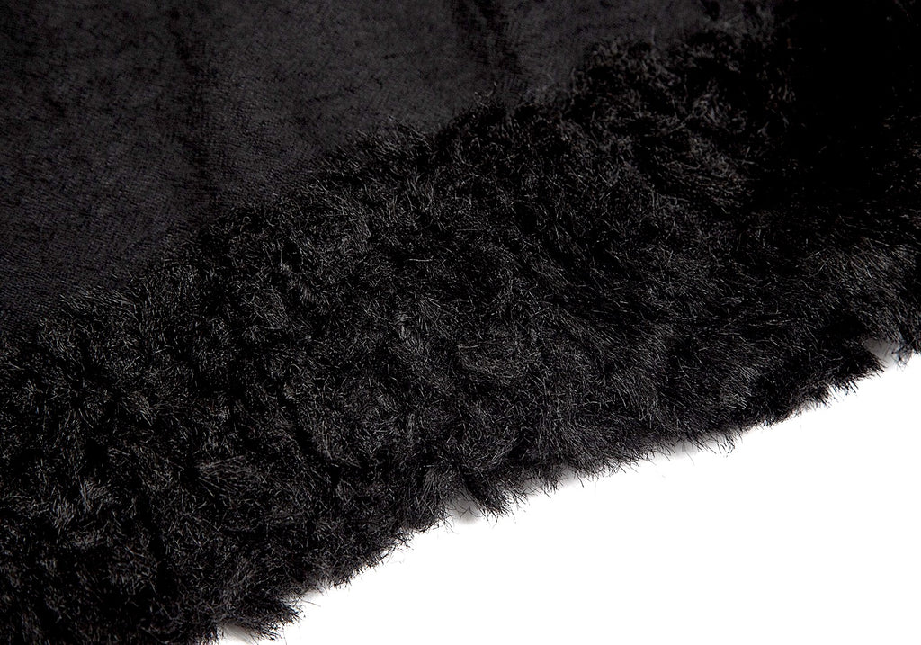 COMME des GARCONS JAPAN. robe de chambre Black Hem Faux Fur Skirt