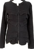 Yohji Yamamoto Japan. FEMME. RAGNE KIKAS Front Design Black Knit Jacket