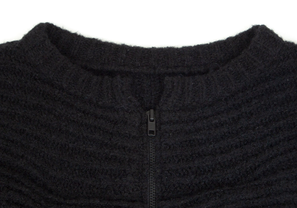 Yohji Yamamoto Japan. FEMME. RAGNE KIKAS Front Design Black Knit Jacket