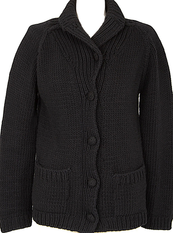 Elizabeth & James NY. (The Row) Black Textured Fur Zipped Long Sleeve Jacket