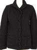 Dill SHIPS JAPAN. Black Wool Knit Jacket Button Accents