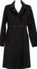 TSUMORI CHISATO JAPAN. Black Wool Blend Double Breasted Coat