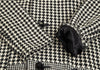 LIMI Feu (Yohji Yamamoto) Japan. Black, White Acrylic Wool Houndtooth Printed Footed Jacket