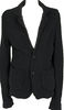 YOHJI YAMAMOTO JAPAN. Y's Black Wool Nylon 2B Knit Jacket