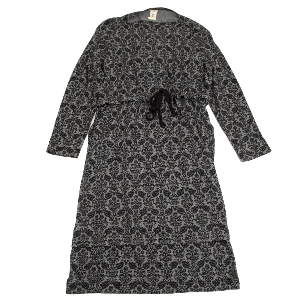 COMME des GARCONS JAPAN. TAO. Grey Leaf Pattern Dress