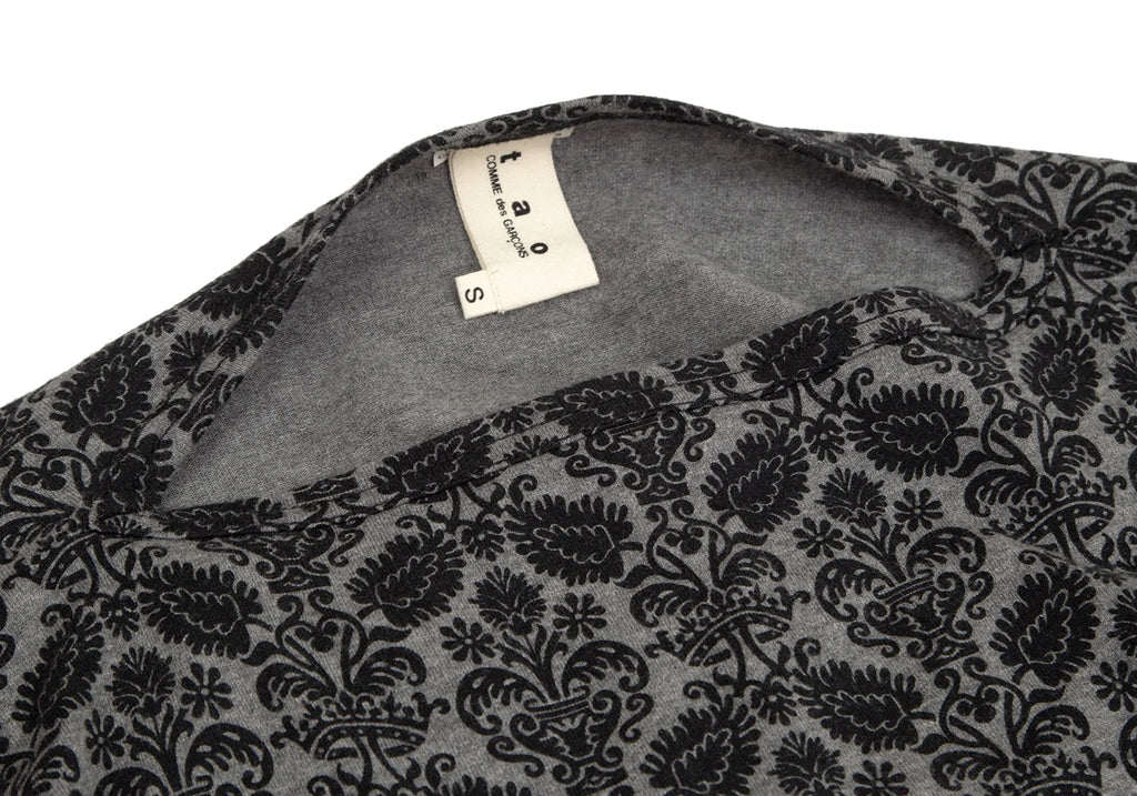 COMME des GARCONS JAPAN. TAO. Grey Leaf Pattern Dress