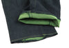 ROMEO GIGLI ITALY.   Navy, Green Accents Stretched Flare Pants