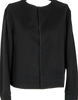 Yohji Yamamoto Japan. NOIR.  Black Angora Blended Wool Hidden Buttons Jacket