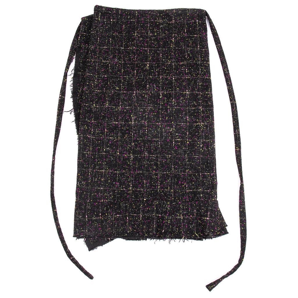 COMME des GARCONS JAPAN. robe de chambre. Black, Multi-Color Tweed Wrap Skirt