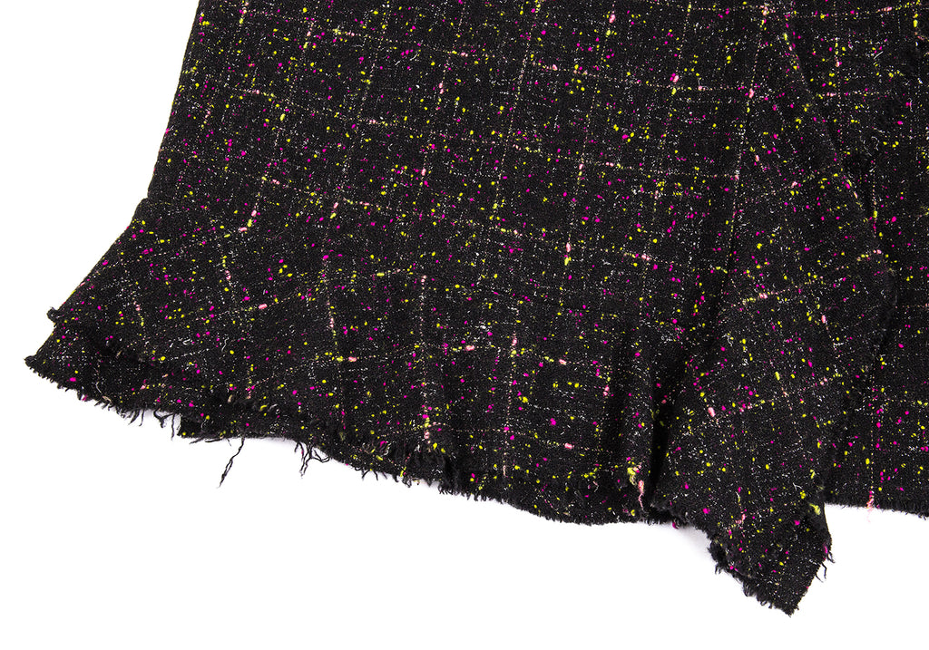 COMME des GARCONS JAPAN. robe de chambre. Black, Multi-Color Tweed Wrap Skirt