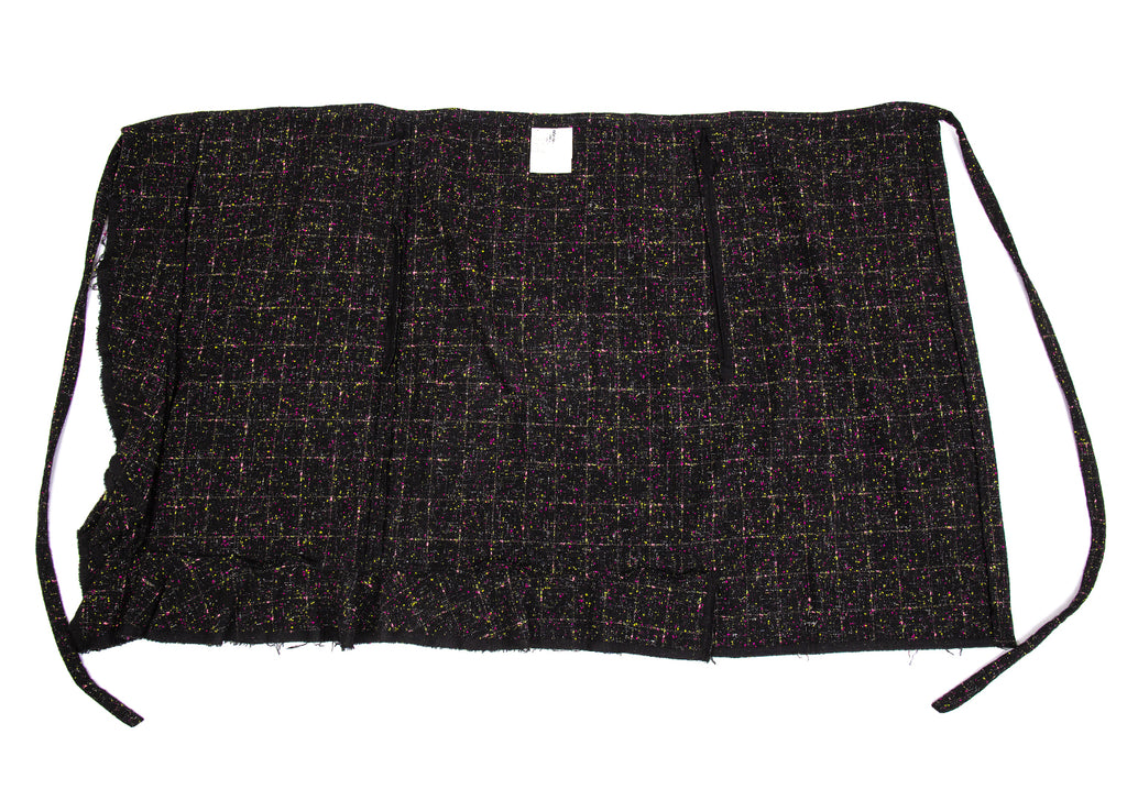 COMME des GARCONS JAPAN. robe de chambre. Black, Multi-Color Tweed Wrap Skirt