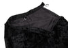 COMME des GARCONS JAPAN. TRICOT. Black Velour Switching Pattern Skirt