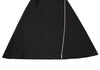 COMME des GARCONS JAPAN. Black Bias Zipper Wool Long Skirt