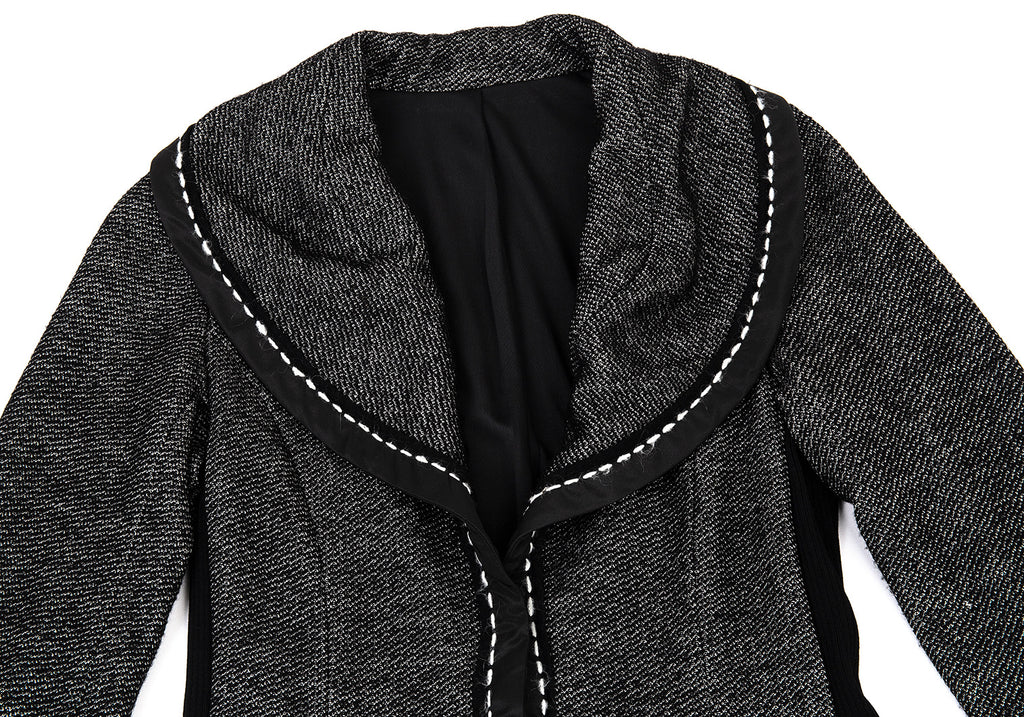 HIROKO KOSHINO JAPAN. HIROKO BIS. Black Switching Design Shawl Collar Jacket