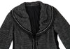 HIROKO KOSHINO JAPAN. HIROKO BIS. Black Switching Design Shawl Collar Jacket