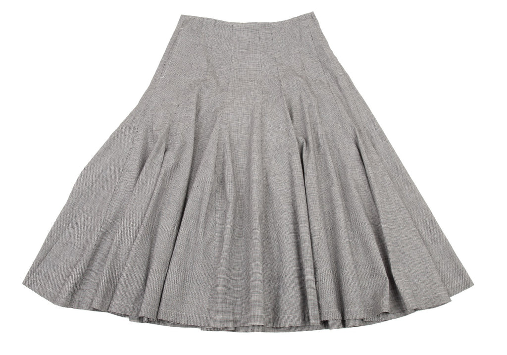 COMME des GARCONS Japan. TRICOT. Black/White Houndstooth Flare Skirt