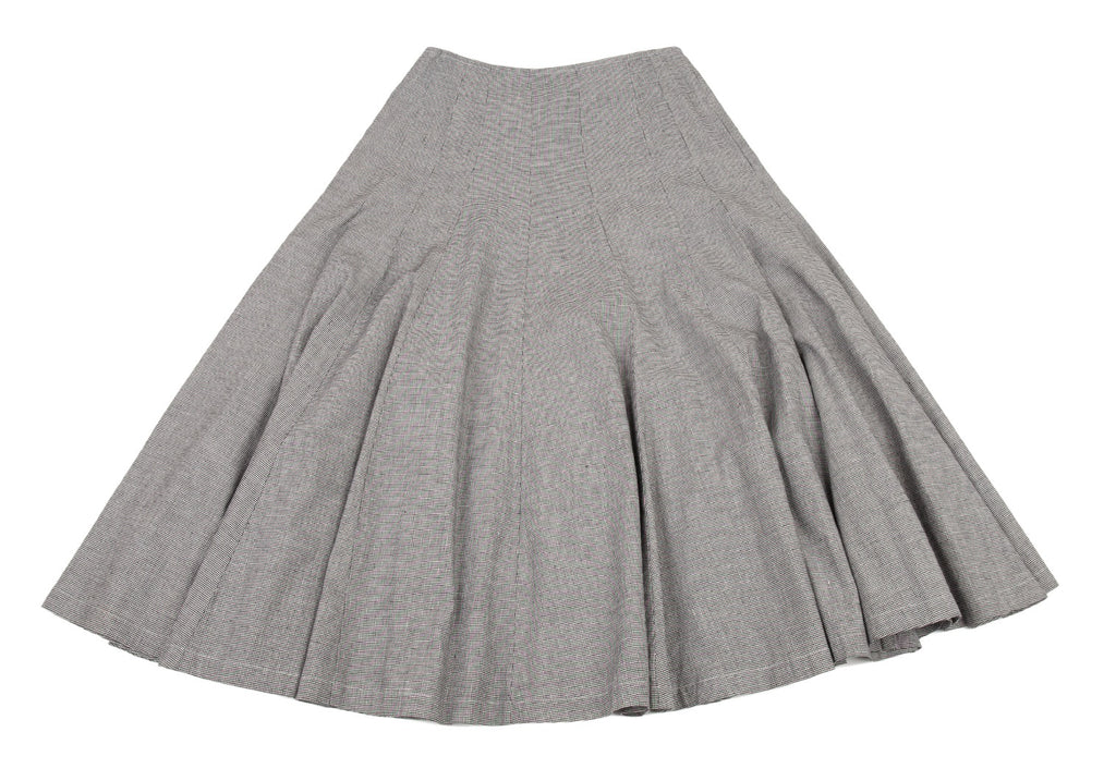 COMME des GARCONS Japan. TRICOT. Black/White Houndstooth Flare Skirt