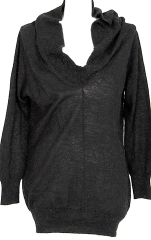 Ivan Grundahl Copenhagen. Black Knit V-Neck Cardigan Style Sweater