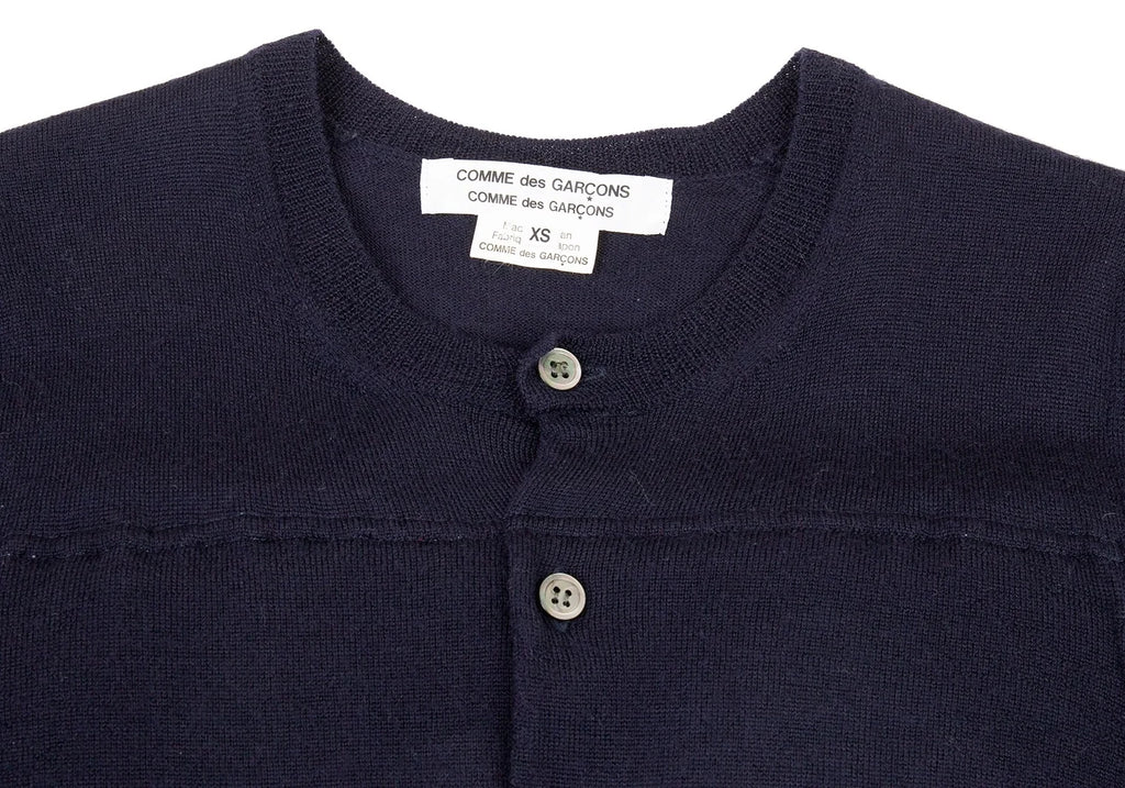 COMME des GARCONS COMME des GARCONS JAPAN. Navy/Grey Docking Dress Navy