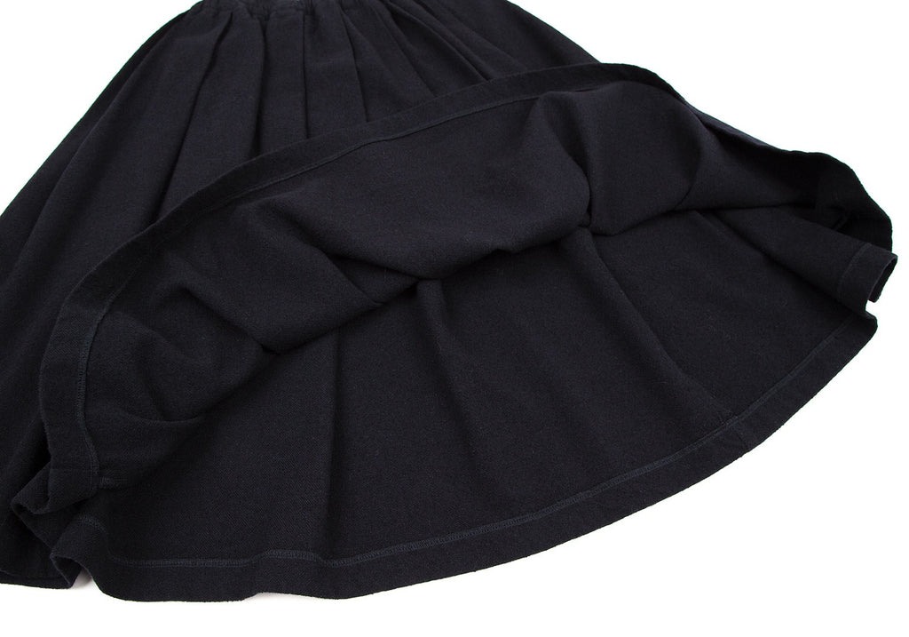 COMME des GARCONS COMME des GARCONS JAPAN. Navy Wool Nylon Pleated Skirt