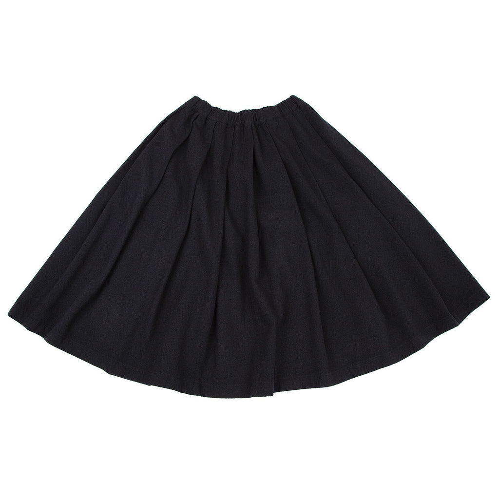 COMME des GARCONS COMME des GARCONS JAPAN. Navy Wool Nylon Pleated Skirt