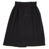 EMILIO PUCCI ITALY. Metal Hook Black Wool Button Wrap Skirt