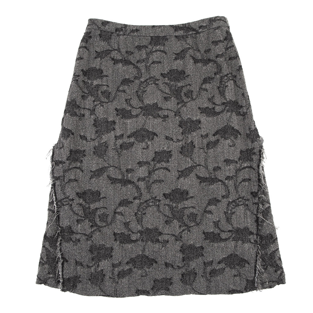 A/T (ATSURO TAYAMA) A/T JAPAN. Grey Flower Jacquard Skirt