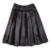 COMME des GARCONS JAPAN. TRICOT. Black Glitter Houndstooth Pleats Skirt