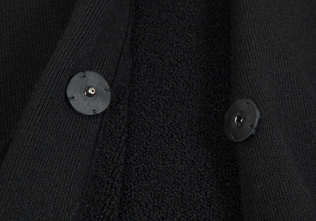 YOHJI YAMAMOTO JAPAN. Y's  RISMAT by Y's. Black Shawl Collar Knit Jacket