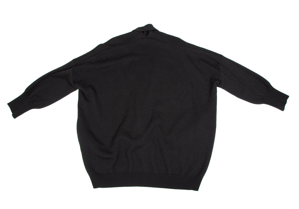 YOHJI YAMAMOTO JAPAN. Y's  RISMAT by Y's. Black Shawl Collar Knit Jacket