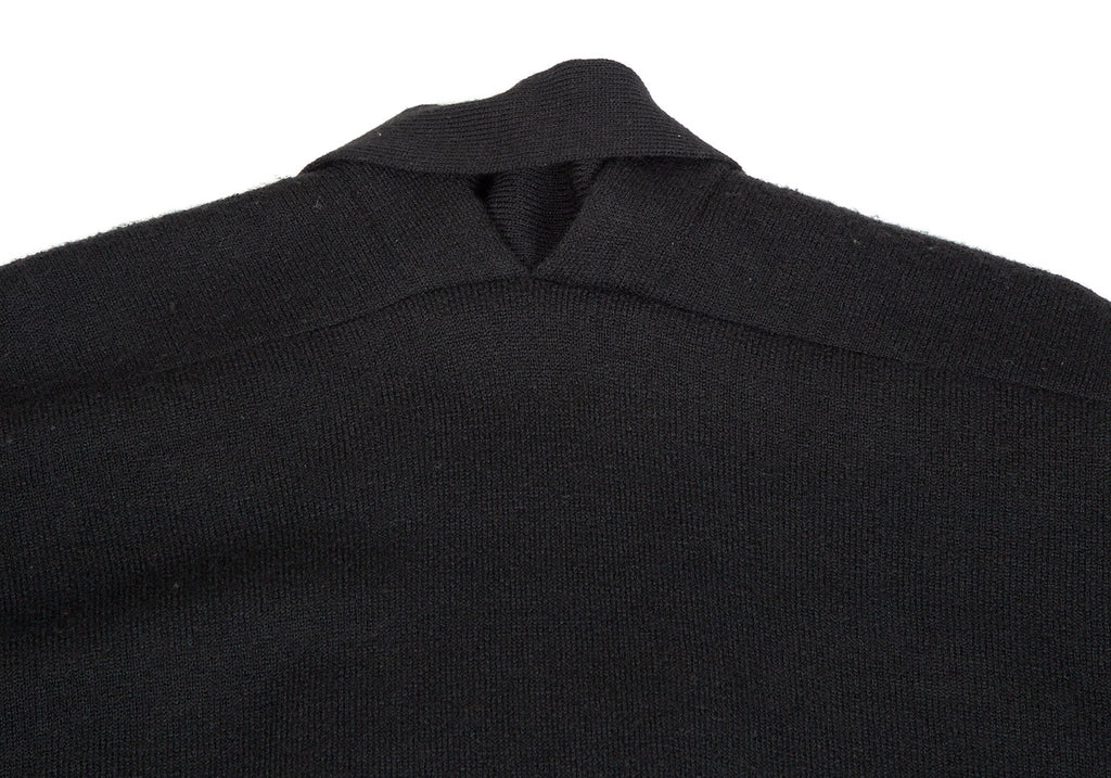 YOHJI YAMAMOTO JAPAN. Y's  RISMAT by Y's. Black Shawl Collar Knit Jacket