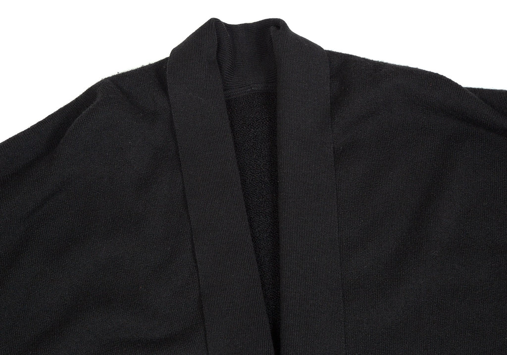 YOHJI YAMAMOTO JAPAN. Y's  RISMAT by Y's. Black Shawl Collar Knit Jacket