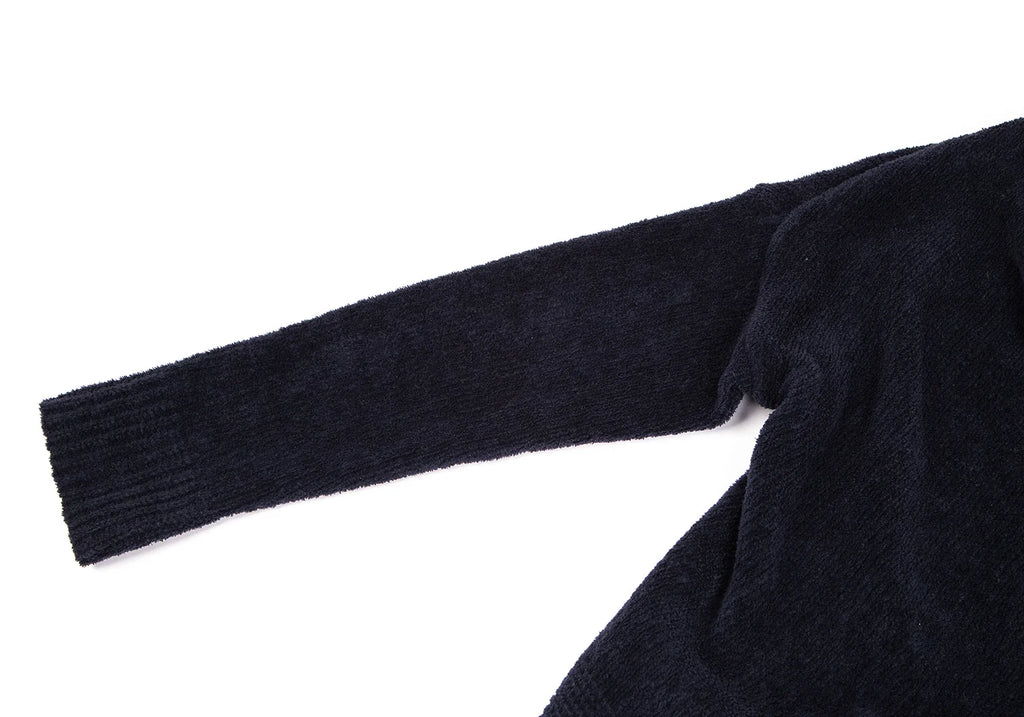 A/T ATSURO TAYAMA JAPAN. Navy Color Drape Pile Knit Jacket