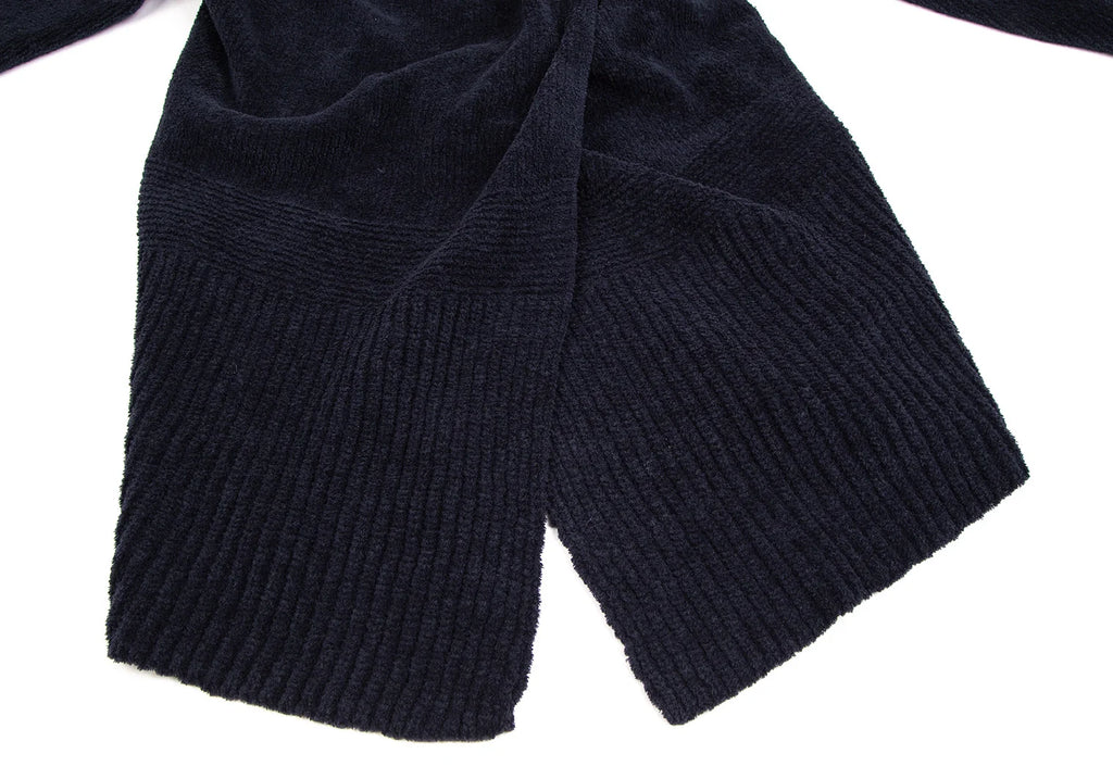 A/T ATSURO TAYAMA JAPAN. Navy Color Drape Pile Knit Jacket