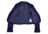 COMME des GARCONS JAPAN. TRICOT. Blue, Purple Dyed Stripe Loop Knit Jacket