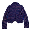 COMME des GARCONS JAPAN. TRICOT. Blue, Purple Dyed Stripe Loop Knit Jacket