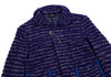 COMME des GARCONS JAPAN. TRICOT. Blue, Purple Dyed Stripe Loop Knit Jacket
