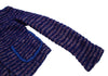 COMME des GARCONS JAPAN. TRICOT. Blue, Purple Dyed Stripe Loop Knit Jacket