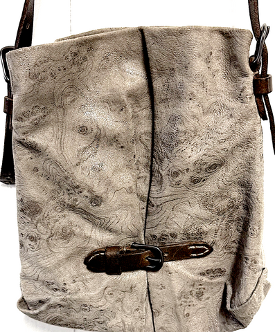 Prada Italy. Brown Pebbled Leather Shoulder Bag / Crossbody bag