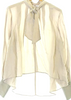 UNITED TOKYO JAPAN. BEIGE Curpo/acetate Bowtie Blouse