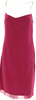 Calvin Klein NYC. Dark Pink Knee Length Sleeveless Zip Silk Slip Dress