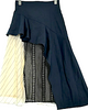 UNITED TOKYO JAPAN.NavyxIvoryxGray Long/Maxi Length Skirt