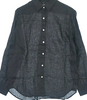 UNITED ARROWS JAPAN. Black Linen Button Up Long Sleeves Casual Shirt