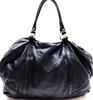 Gucci Italy. Black Leather Shoulder Bag w/Attachable Shoulder Strap